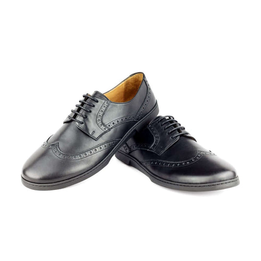 BRIQ Brogue Black - ZAQQ Barfußschuhe