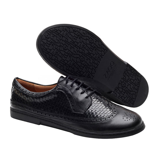 Briq brogue tresse sort