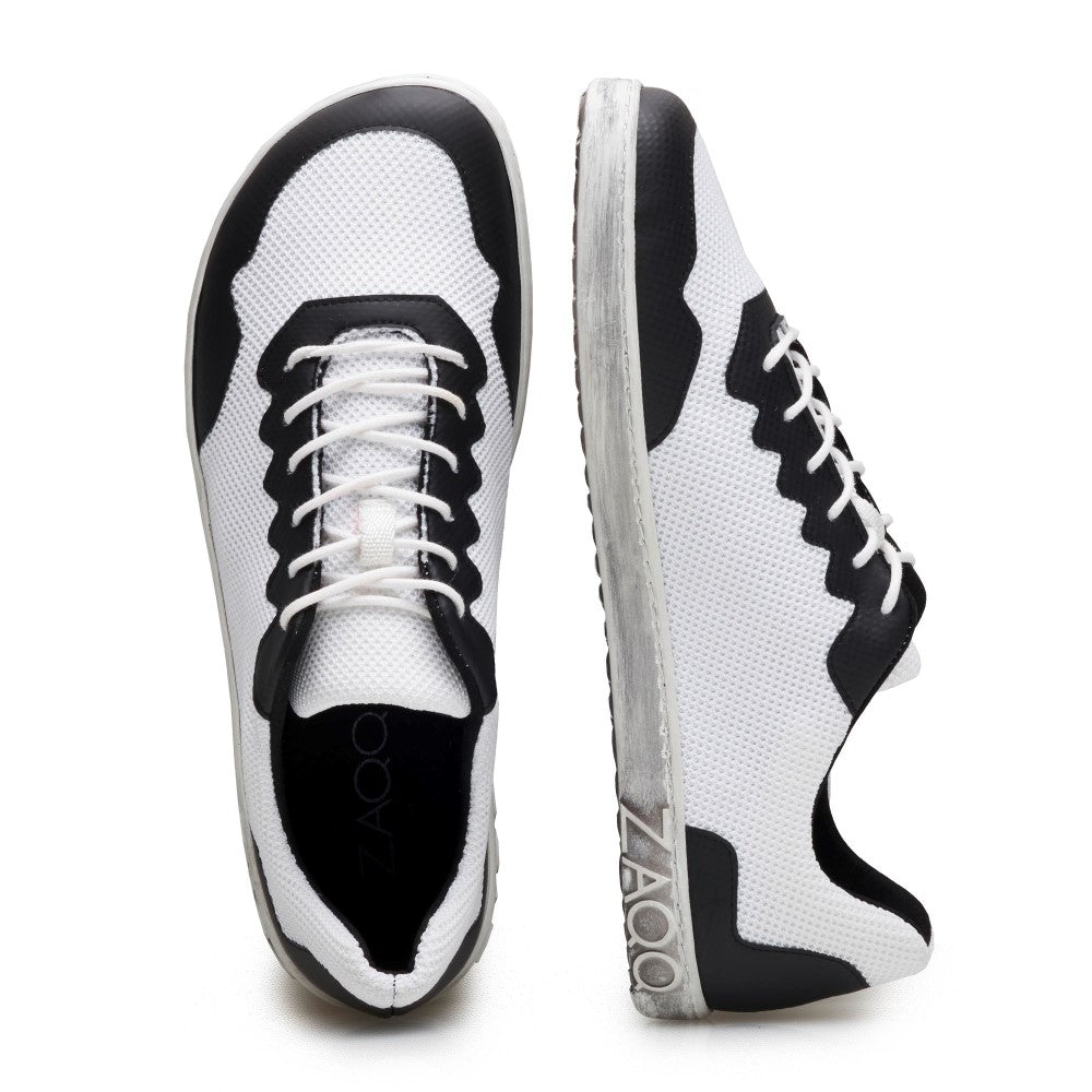 DUPLEQ Black White Vegan - ZAQQ Barfußschuhe