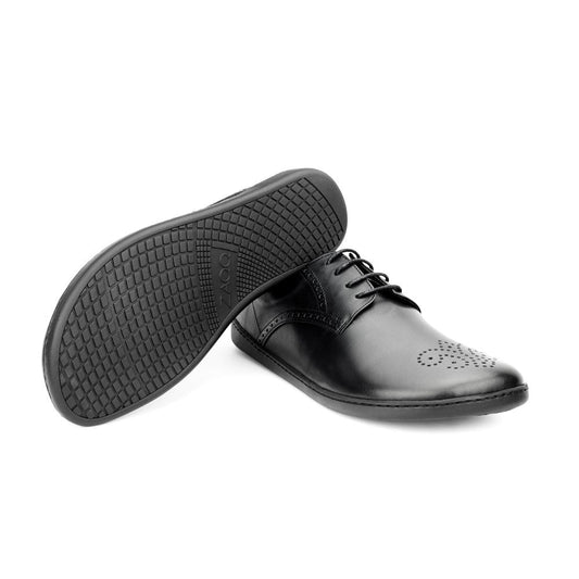 PEAQ Brogue Black - ZAQQ Barfußschuhe