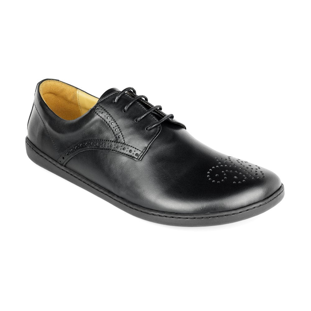 PEAQ Brogue Black - ZAQQ Barfußschuhe