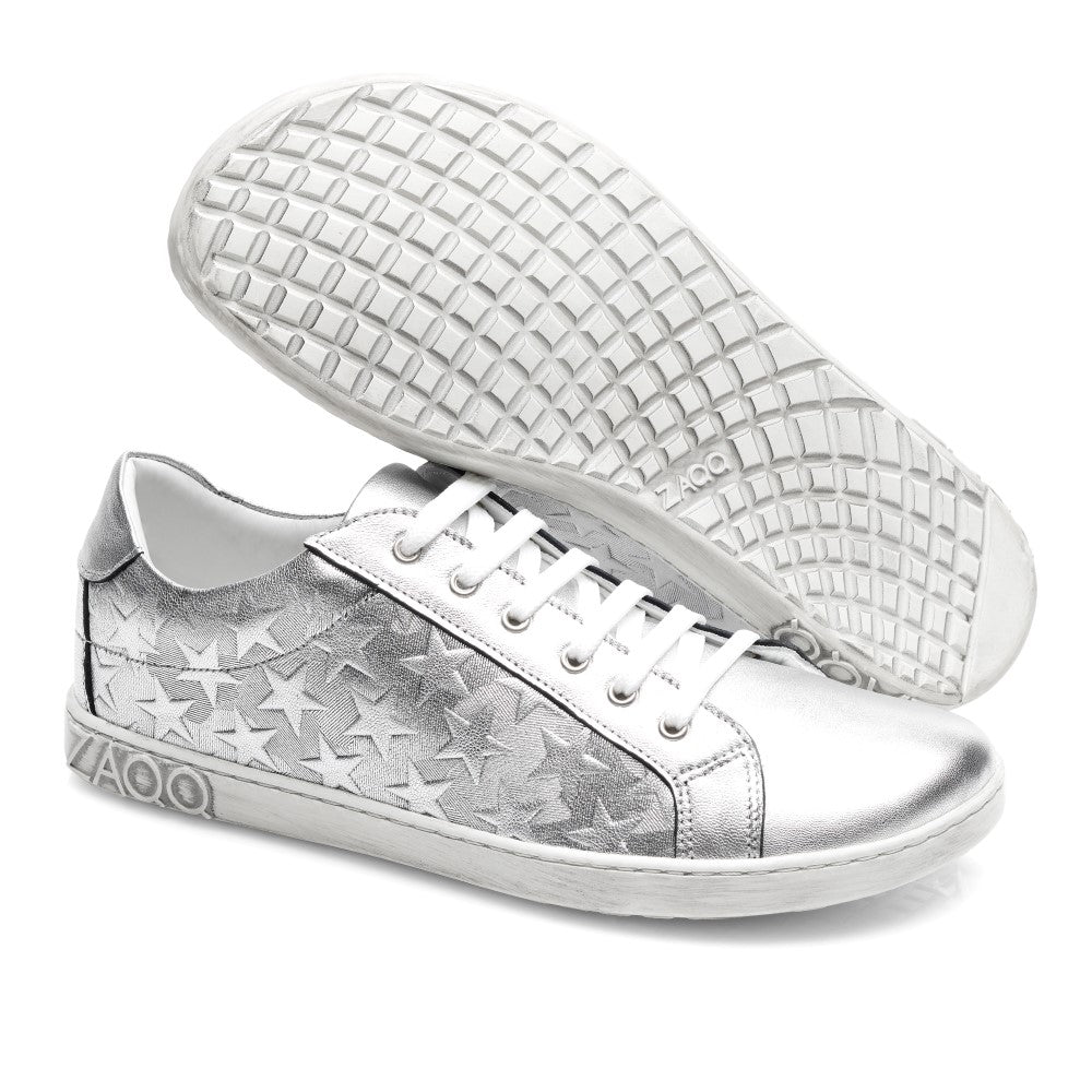 SLOQ Stars Silver - ZAQQ Barfußschuhe